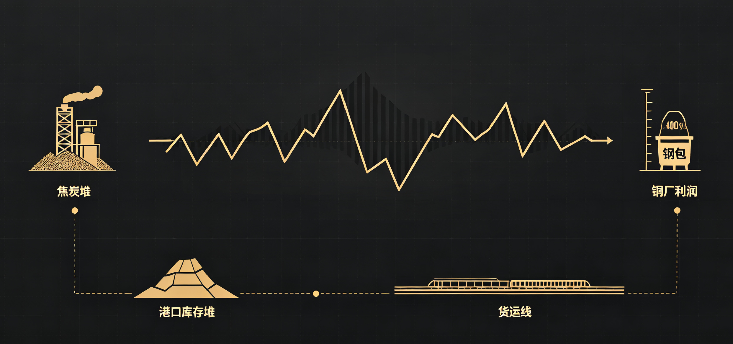 焦炭多空博弈 跟随钢厂利润来回震荡示意图 焦炭多空博弈 跟随钢厂利润来回震荡示意图